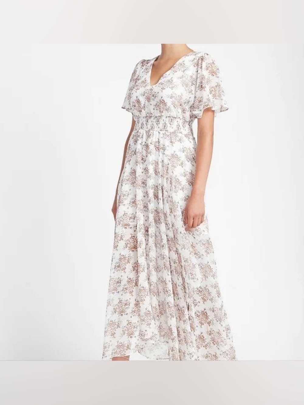 Express Floral Chiffon Maxi Dress